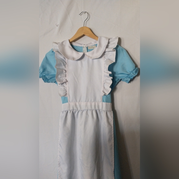 Blue and White Ruffle Mini Dress - Picture 2 of 4